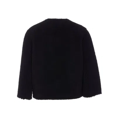 Gucci Shearling Jacket With Horsebit Details In Black