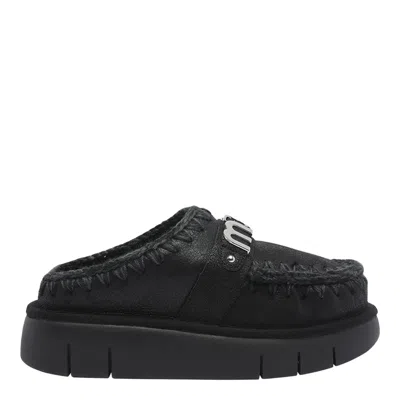 Mou Bounc Clog Metal Logo In Black