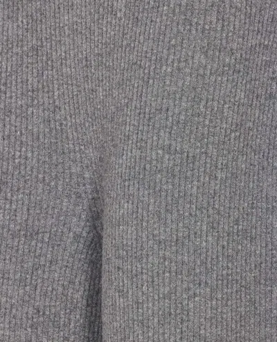 Gucci Womens Dusty Dark Grey Mc Ribbed Straight-leg Wool Knit Trousers In Gray