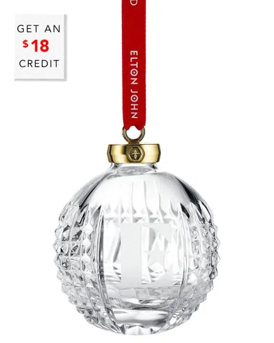 Waterford Elton John Crystal E Icon Bauble Ornament