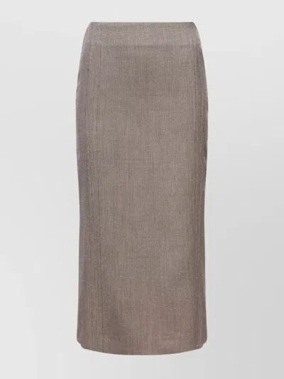 Mm6 Maison Margiela Midi Skirt In Brown