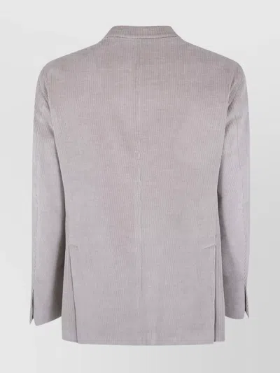 Boglioli Tailored Jacket With Notch Lapel And Pockets In Gray
