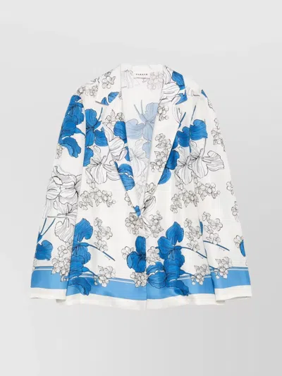 P.a.r.o.s.h Floral Print Jacket Front Pockets In Multi