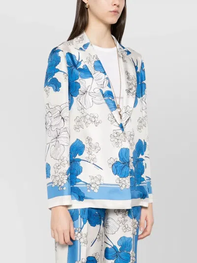 P.a.r.o.s.h Floral Print Jacket Front Pockets In Multi