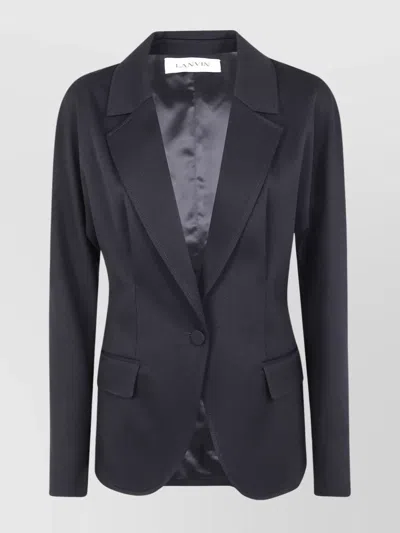 Lanvin Single-breasted Tailored Jacket Clothing In Black
