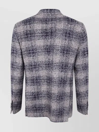 Tagliatore Plaid Single-breasted Jacket In Gray