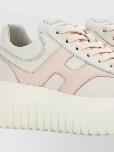 Hogan Stylish Sneakers With Platform Sole And Round Toe In Neutral
