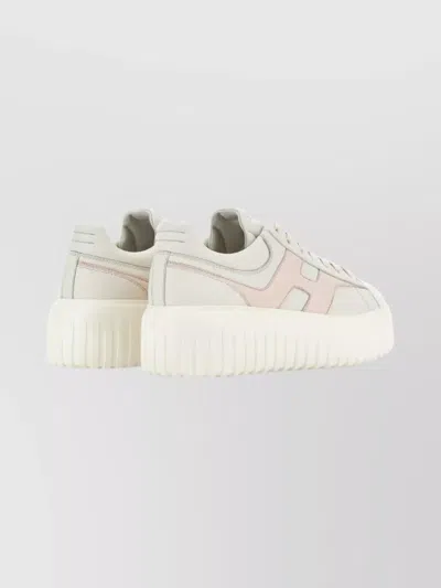 Hogan Stylish Sneakers With Platform Sole And Round Toe In Neutral