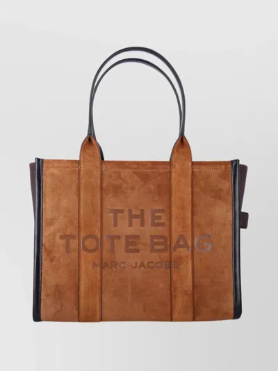 Marc Jacobs Large Suede Tote Bag With Contrast Trim