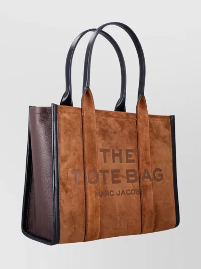 Marc Jacobs Large Suede Tote Bag With Contrast Trim