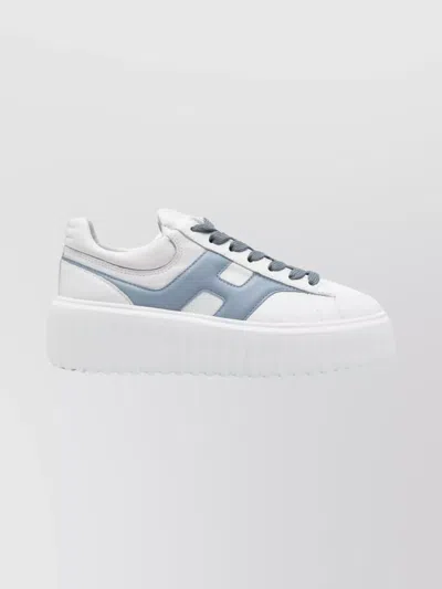 Hogan Sneakers With Panelled Design And Platform Sole In White