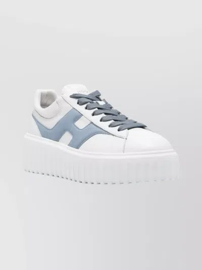 Hogan Sneakers With Panelled Design And Platform Sole In White