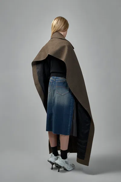 Balenciaga Coat Stola In Brown