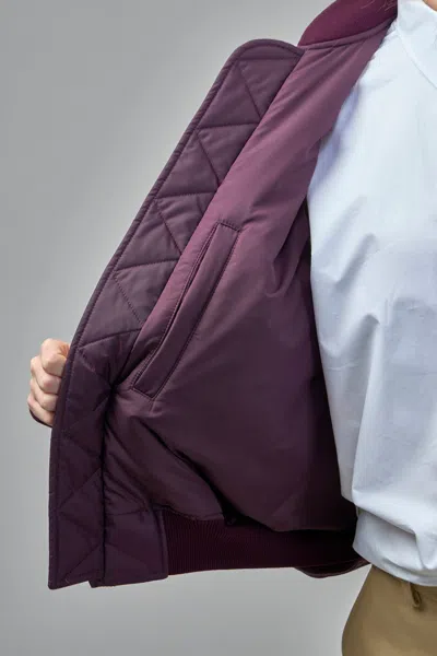 Balenciaga Large Fit Bomber Jacket In Purple