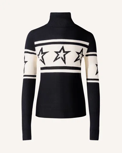 Perfect Moment Chopper Star Roll-neck Merino-wool Sweater In Black