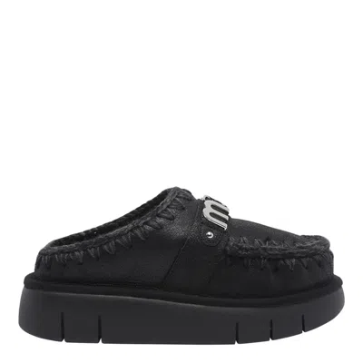 Mou Bounc Clog Metal Logo In Black