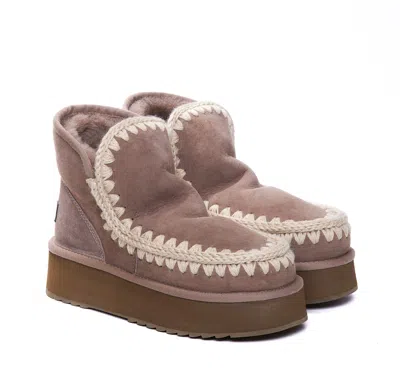 Mou Mini Eskimo Platform Boots In Brown