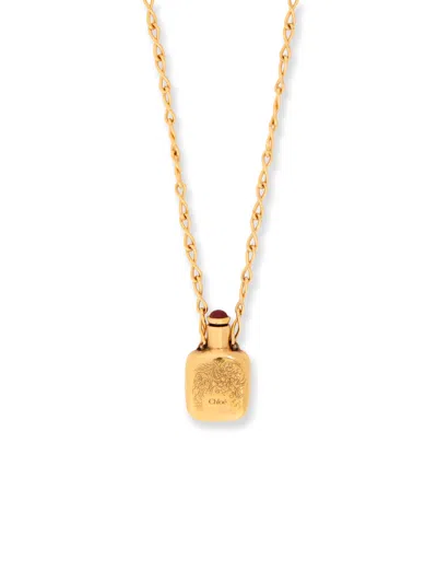 Chloé Elixir Pendant Metal Necklace In Gold