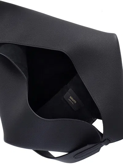 Khaite Lotus Small Tote Bag In Black