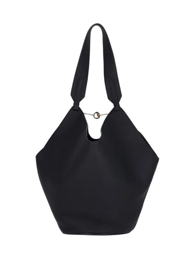 Khaite Lotus Small Tote Bag In Black