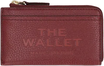 Marc Jacobs The Top Zip Multi Wallet Leather In Burgundy