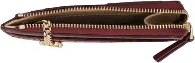 Marc Jacobs The Top Zip Multi Wallet Leather In Burgundy