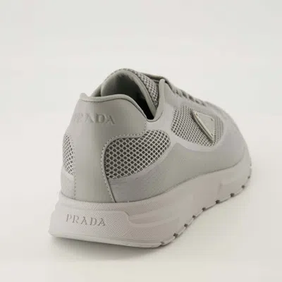 Prada Prax 2.0 Sneakers Made Of Fabric And Mesh In Gray