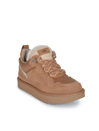 Ugg Low-profile Brown Sneakers With Suede And Nylon Upper