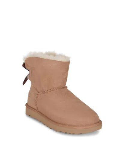 Ugg Low Boots "mini Bailey Bow" In Brown