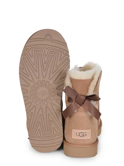 Ugg Low Boots "mini Bailey Bow" In Brown