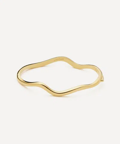 Missoma Womens Molten Classic Hinged 18ct Yellow Gold-plated Brass Bangle In Gold