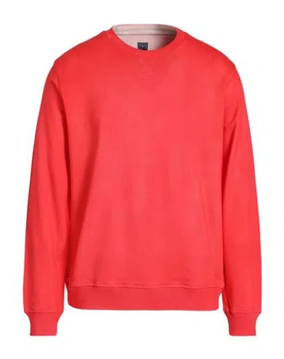 Fedeli Man Sweater Tomato Red Size 46 Supima In Red