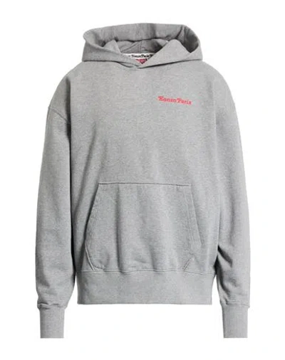 Kenzo Man Sweatshirt Grey Size Xl Cotton In Gray