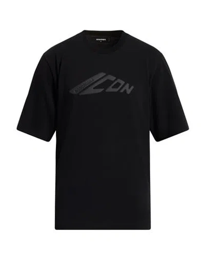 Dsquared2 Man T-shirt Black Size L Cotton In Black