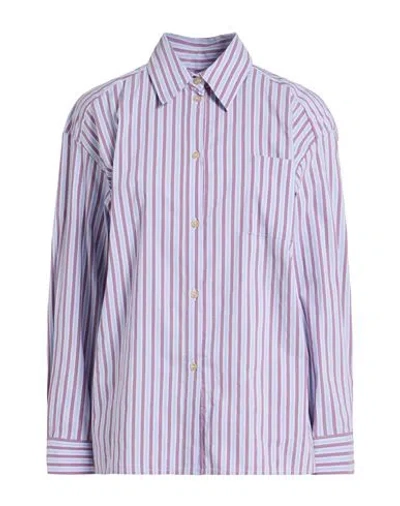 Ba&sh Ba & Sh Woman Shirt Mauve Size 3 Cotton, Polyamide, Elastane In Purple