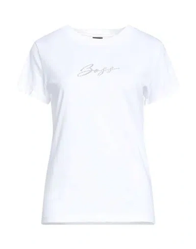 Hugo Boss Boss Woman T-shirt White Size L Cotton In White