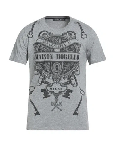 Frankie Morello Man T-shirt Grey Size Xl Cotton In Gray