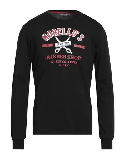 Frankie Morello Man T-shirt Black Size Xl Cotton In Black