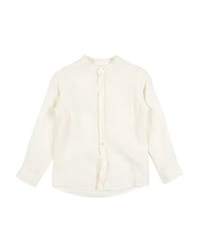 Paolo Pecora Toddler Boy Shirt Ivory Size 6 Linen In White