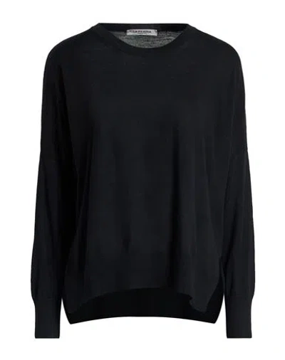 La Fileria Woman Sweater Black Size 8 Virgin Wool In Black