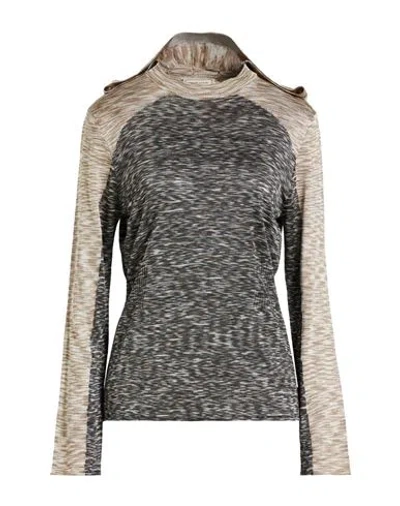 Maison Kitsuné Woman Sweater Charcoal Size L Viscose In Gray