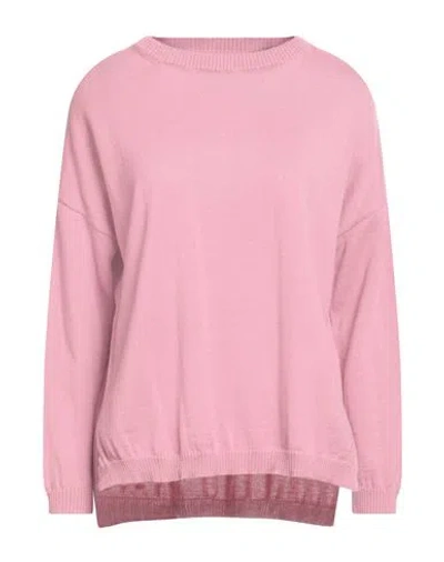 Croche Crochè Woman Sweater Pink Size S Merino Wool, Acrylic In Pink