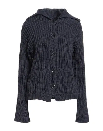 Pinko Woman Cardigan Midnight Blue Size L Cotton, Nylon In Black