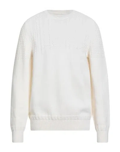 Barbour Man Sweater Cream Size Xxl Wool, Polyamide In White