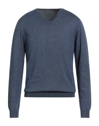 Diktat Man Sweater Blue Size L Viscose, Wool, Nylon In Blue