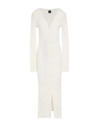 Pinko Woman Maxi Dress Off White Size M Cotton, Nylon In White