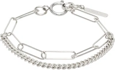 Justine Clenquet Ssense Exclusive Pixie Bracelet In Metallic