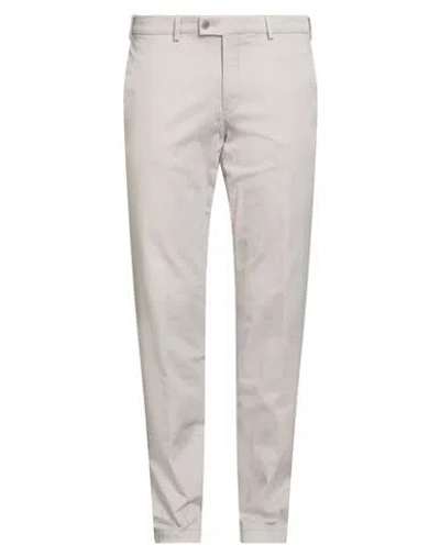 Hiltl Man Pants Light Grey Size 38 Cotton, Elastane In Neutral