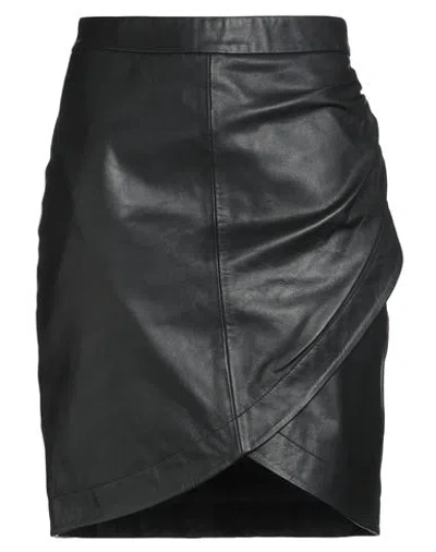 Bolongaro Trevor Woman Mini Skirt Black Size Xl Sheepskin In Black