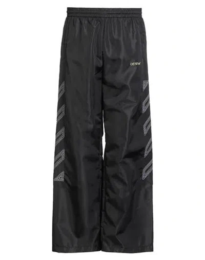 Off-white Man Pants Black Size M Polyamide In Black